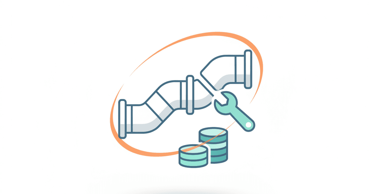 Illustration of a simple home duct map with a wrench and a split decision icon showing replace vs seal, plus a small quote checklist, without text.